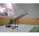 Basketbalová konštrukcia pojazdná, interiér, sklopná, vysadenie 2 m