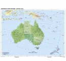 Austrália a Nový Zéland všeobecnogeografická / politická