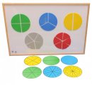 Učiteľská súprava magnetických zlomkov, 60x90 cm-ovou magnetickou tabuľou